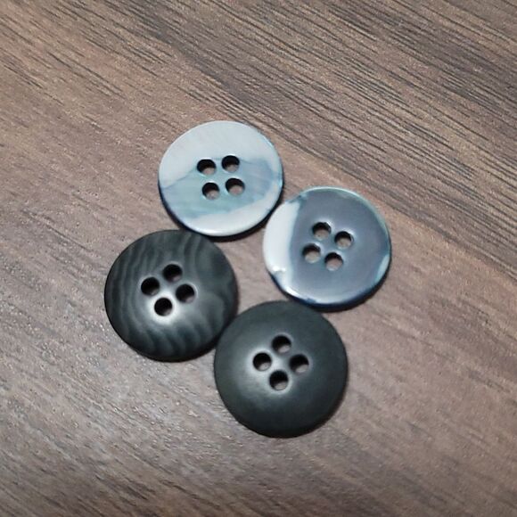 Gucci Set of Four Dark Teal 4-Hole Buttons - Picture 2 of 3